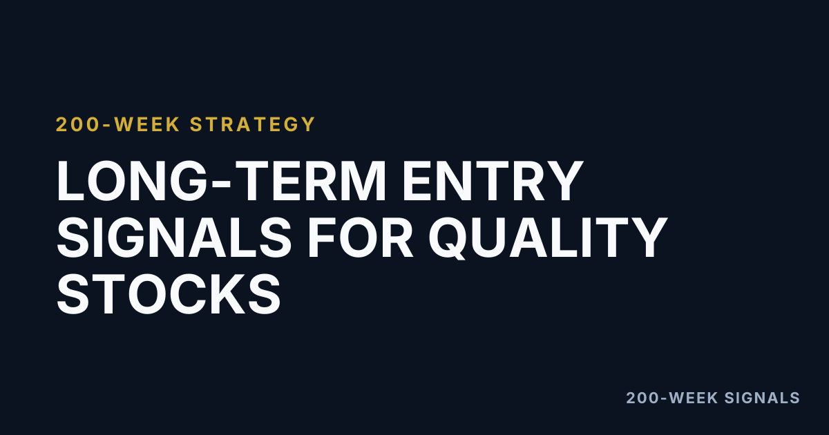 Entry Signals Long-Term Entry Signals with the 200-Week Moving Average